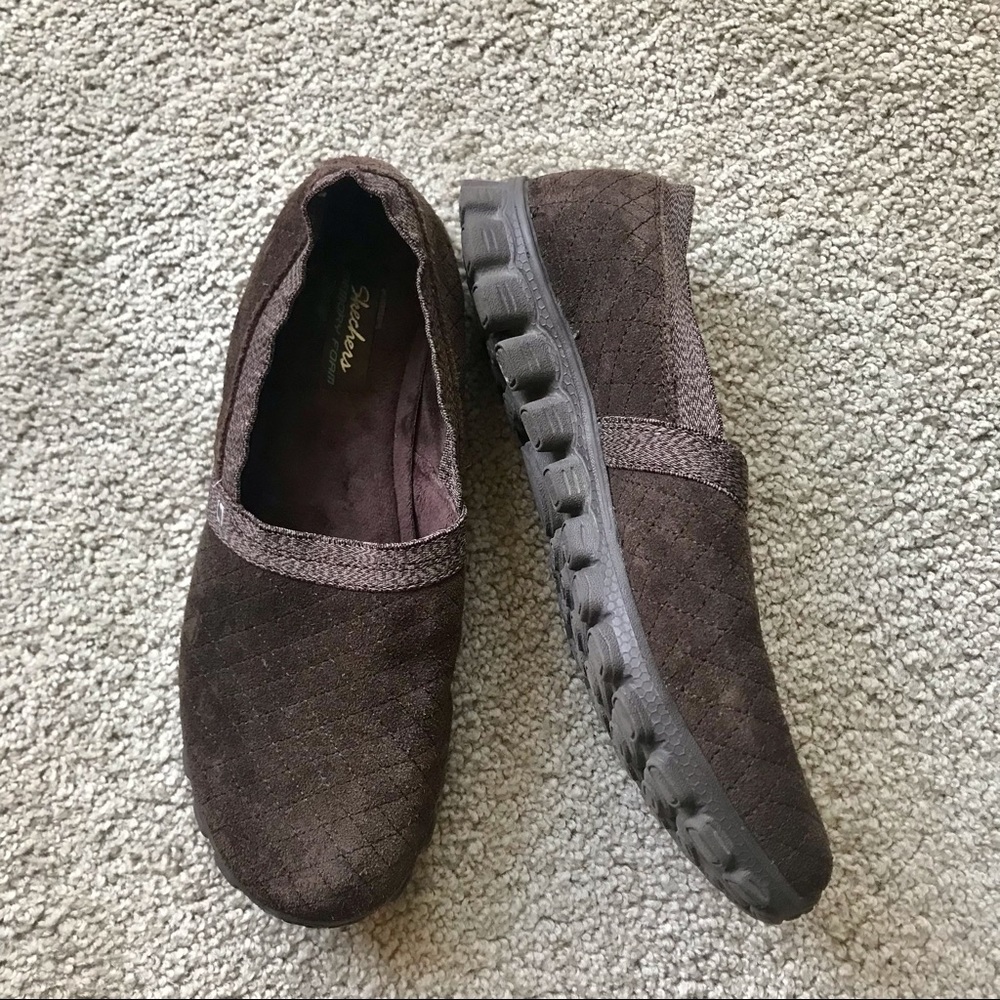 Skechers Chocolate Brown Suede Shoes Size 8